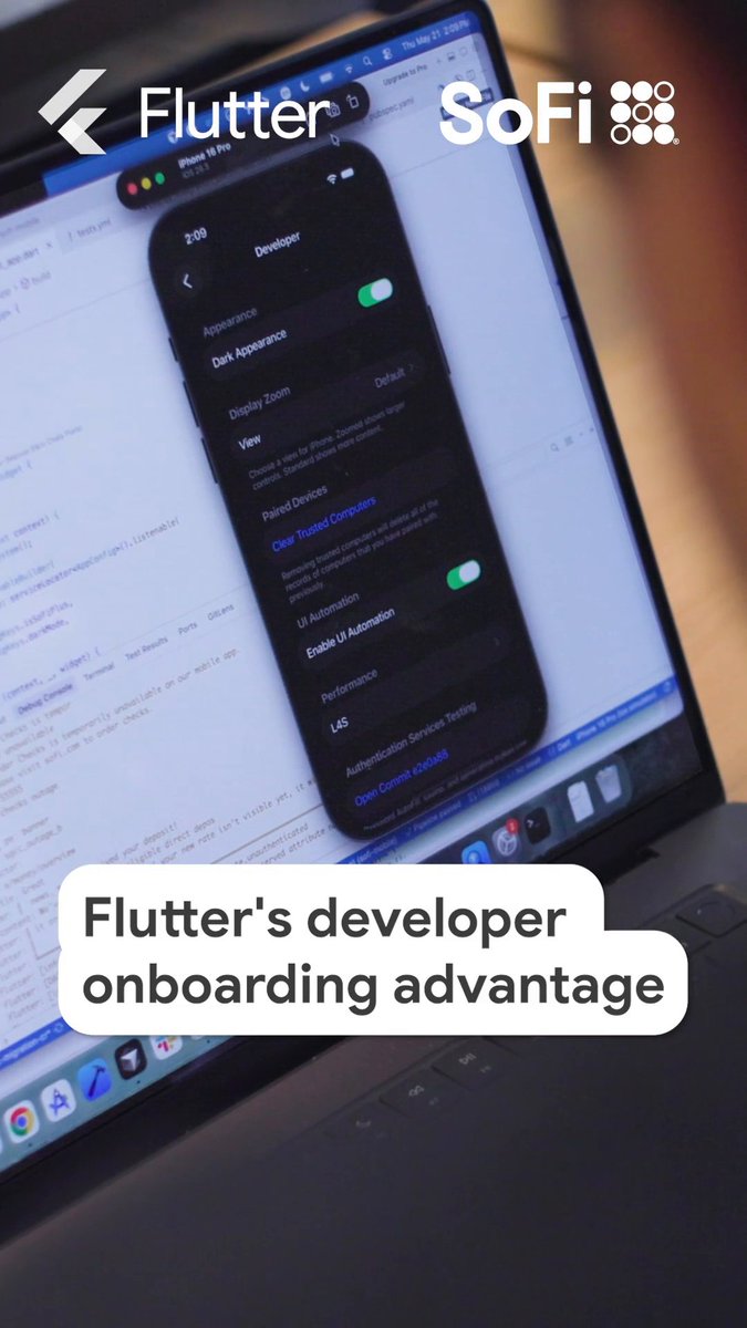Another reason to love Flutter? Its streamlined onboarding process makes it easy to add new developers to a project.