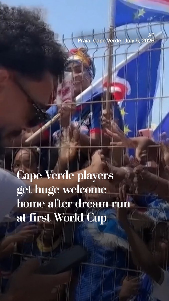 Cape Verde's national team received a huge, celebratory welcome home after their historic first World Cup appearance, reaching the round of 32 and pushing Argentina into extra time.