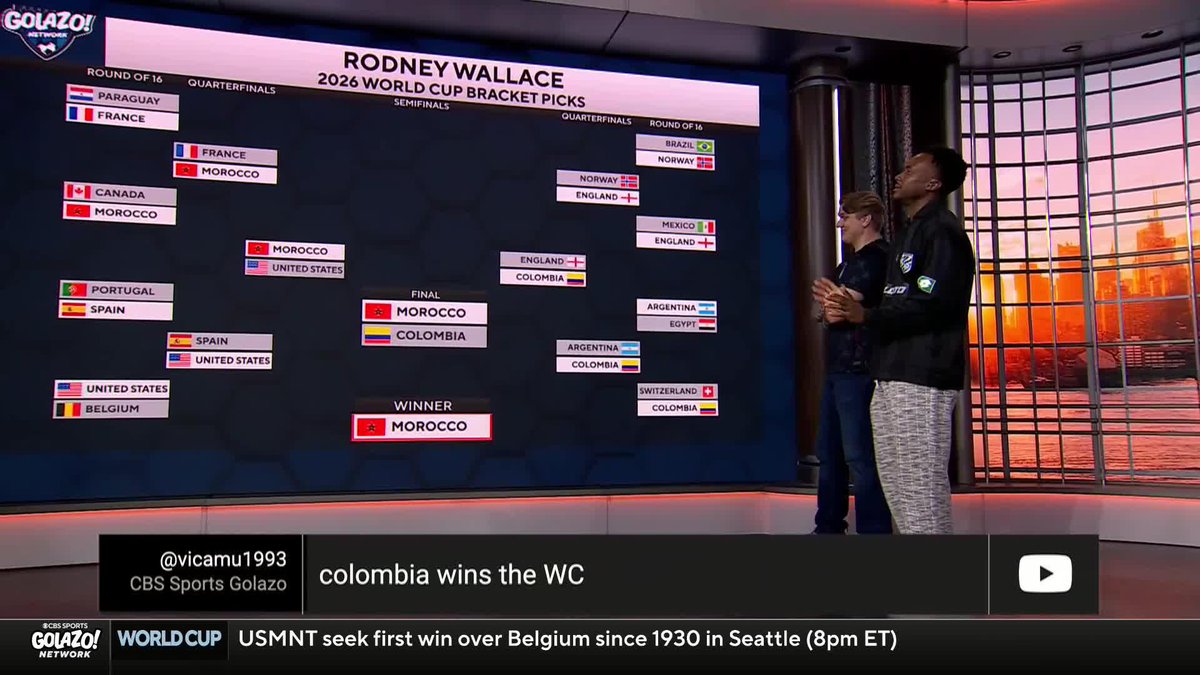 Morocco vs. Colombia in the World Cup final? 🏆 You are NOT ready for Rodney Wallace's World Cup bracket 🤣