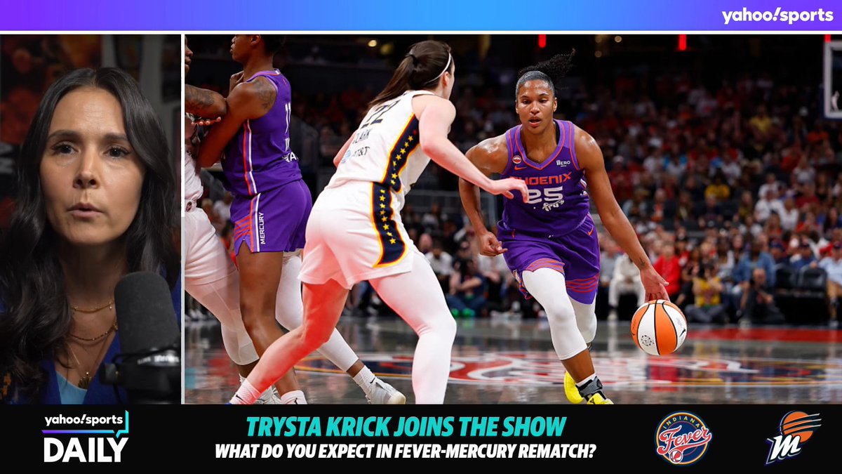 "I want to see the temperature come down between Alyssa Thomas ... and the rest of the Fever." Trysta Krick 🔥 previews the Fever-Mercury rematch this week. (via Yahoo Sports Daily)