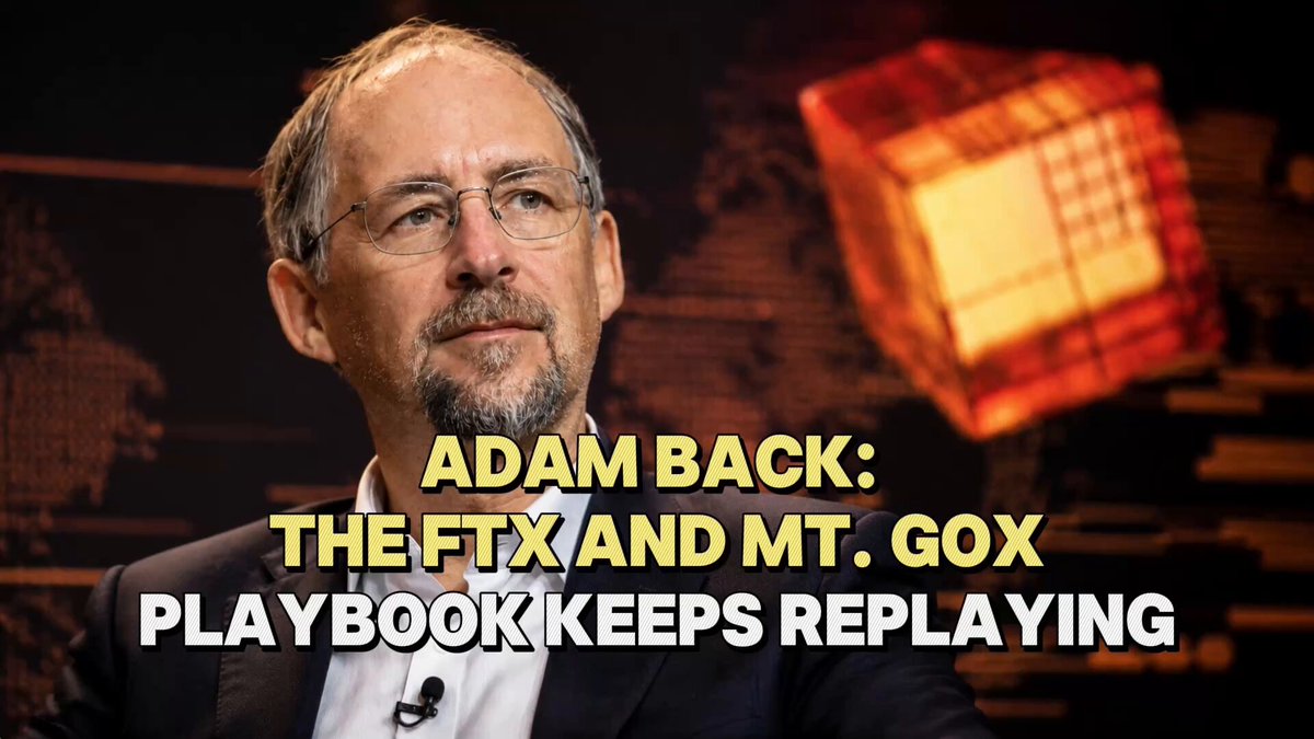 Adam Back: The FTX and Mt.Gox Playbook Keeps Replaying Bitcoin OG Adam Back Adam Back said at BTC Prague 2026 that Bitcoin markets have a lot to learn from traditional markets. Traditional markets have evolved over time and learned how to handle market stress, while the crypto industry keeps repeating centuries-old mistakes and fraud patterns. He believes one of the most important lessons is separating custody from exchanges, so users can move their assets out if an exchange fails without getting dragged into bankruptcy. Yet the same playbook as FTX and Mt. Gox keeps playing out.