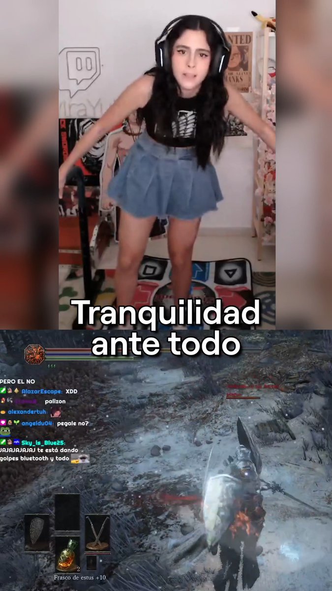 La paciencia de ElviraYuki en momentos así mientras juega a Dark Souls 3 🤯