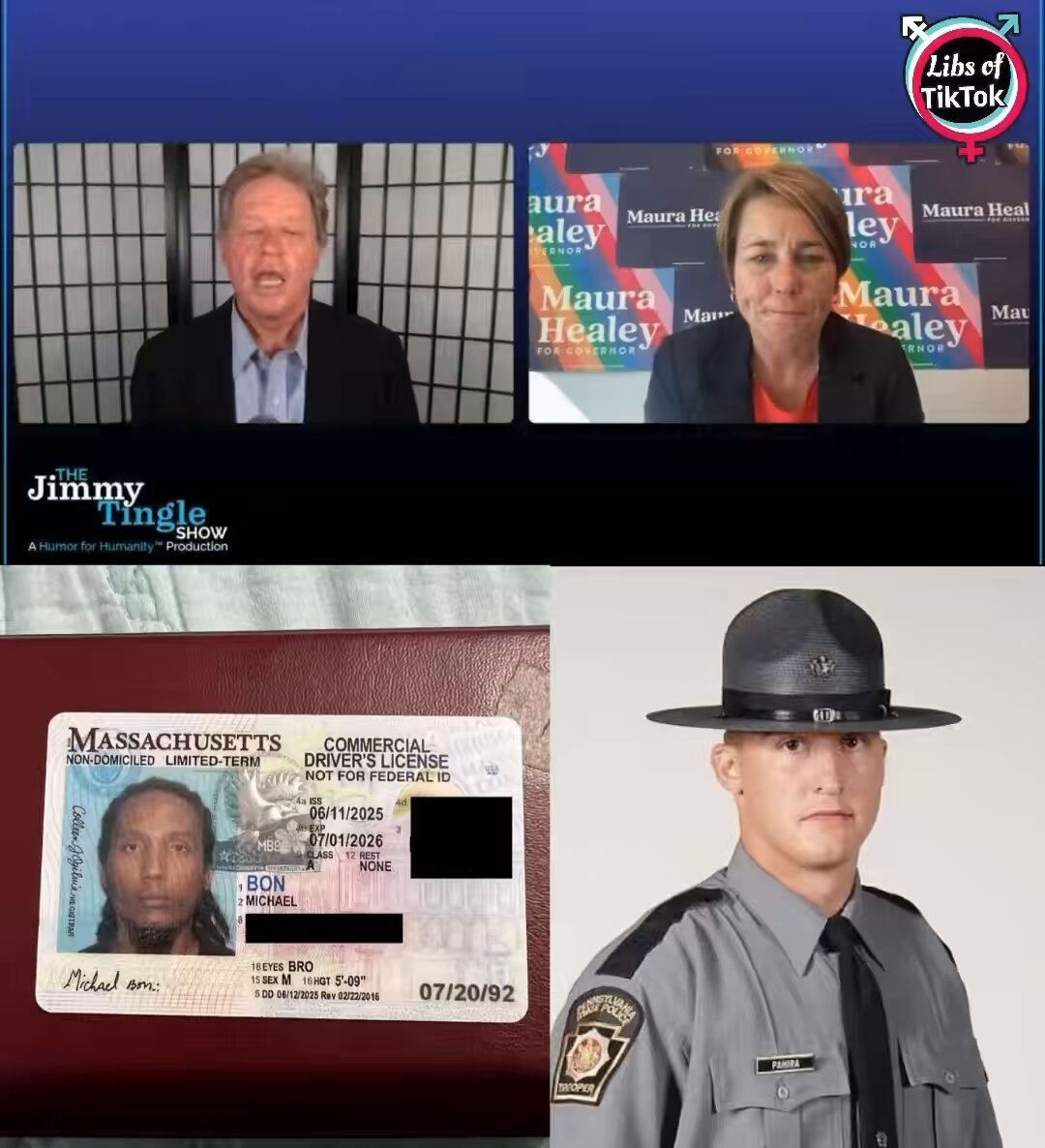 A Haitian illegal who got a CDL in Massachusetts just kiIIed State Trooper Michael Bon after veering off the road. Massachusetts Governor Maura Healey (D) literally campaigned on giving illegal driver’s licenses claiming it will make the roads safer. Any comment Governor Maura Healey?