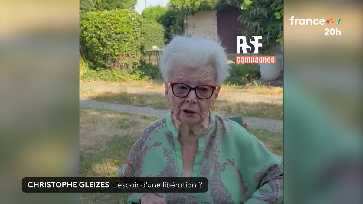 🔴🗣️"J'ai 102 ans et demi et je n'ai pas vu mon petit-fils depuis deux ans". La grand-mère de Christophe Gleizes lance un appel au président Tebboune pour obtenir sa grâce. "Nous sommes très attachés l'un à l'autre, j'aimerais bien le retrouver." #JT20h