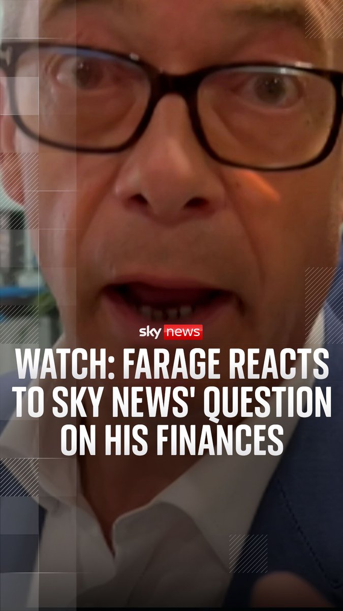 WATCH: Farage asked by @skynews whether it was a mistake not to declare gifts provided by crypto tycoon George Cottrell, who had been convicted of wire fraud in the US, ahead of becoming an MP