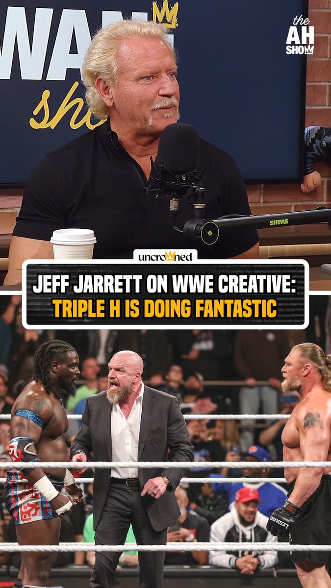 Jeff Jarrett thinks Triple H is doing well considering all the people he's answering to 🫡 #HelwaniShow