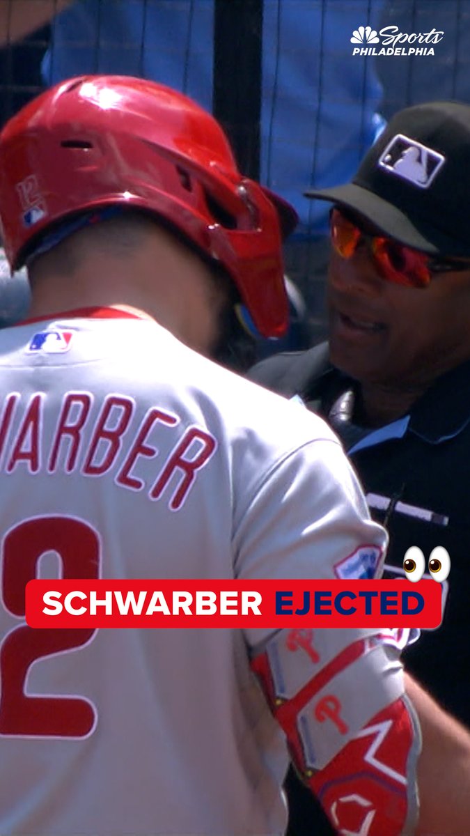 Schwarber was ejected after arguing this check swing call.