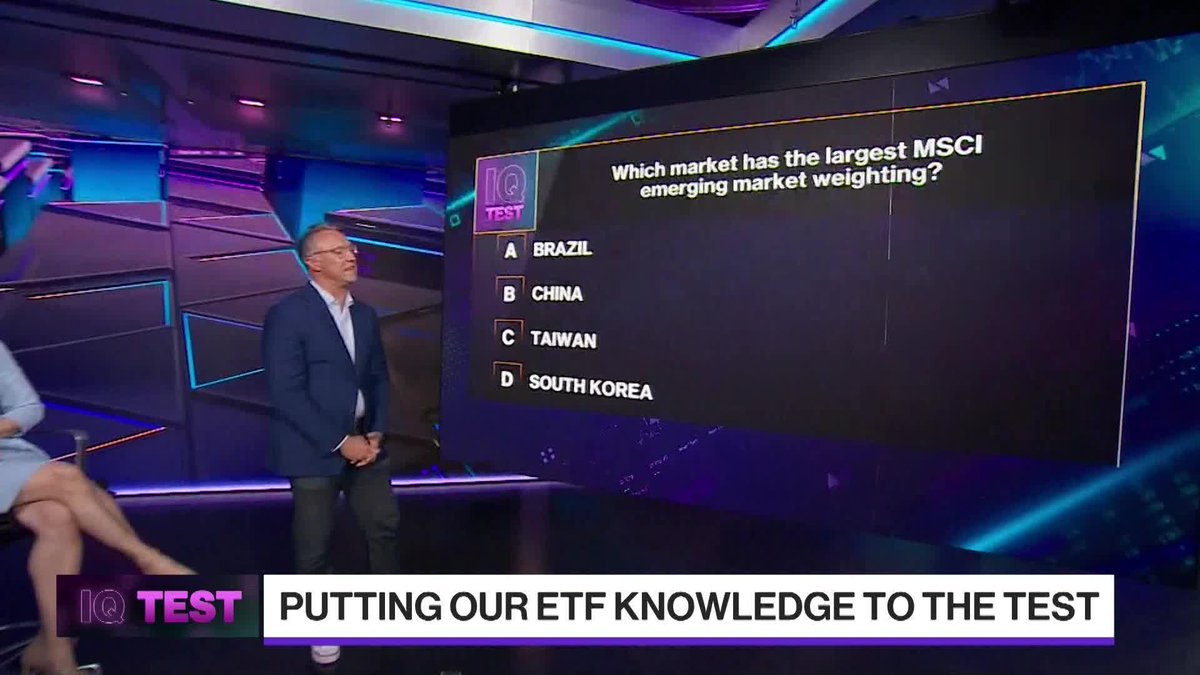 Bloomberg's Joel Weber puts Katie Greifeld, Scarlet Fu and Eric Balchunas to the test on "Bloomberg ETF IQ" in this week's edition of "IQ Test"