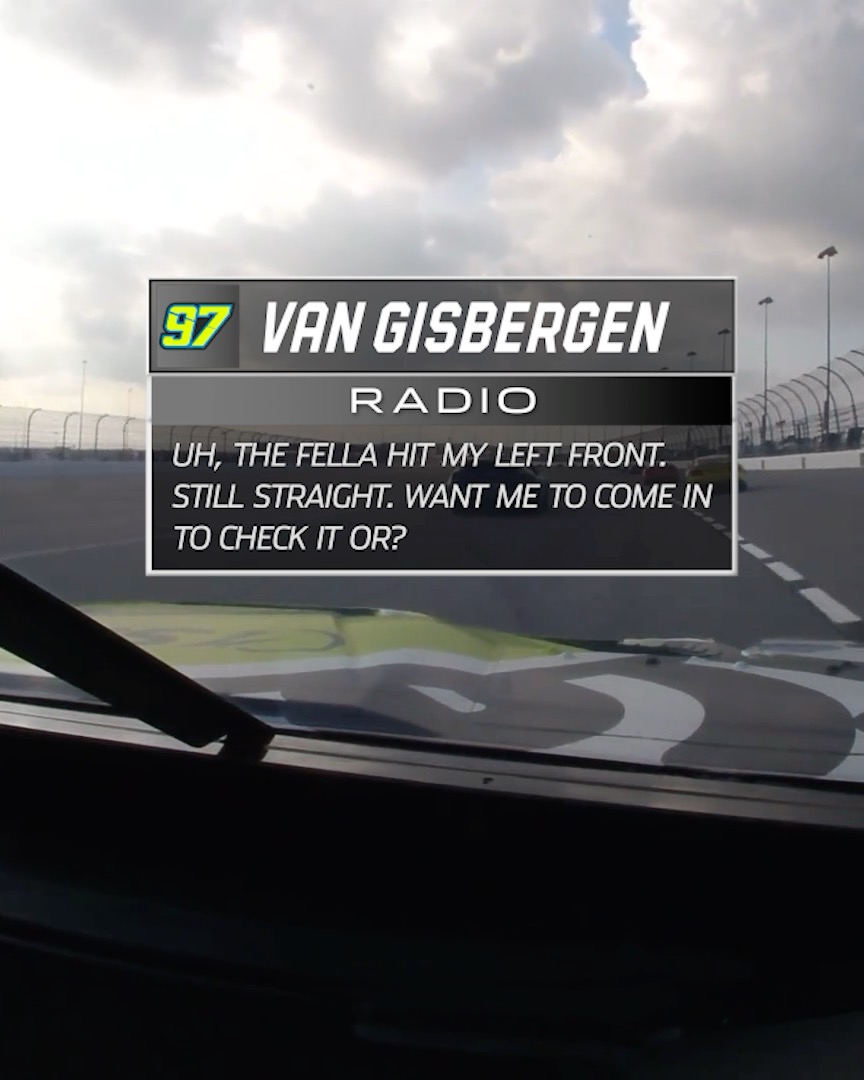 Safe to say Austin Hill was not too pleased with Shane van Gisbergen. 😬