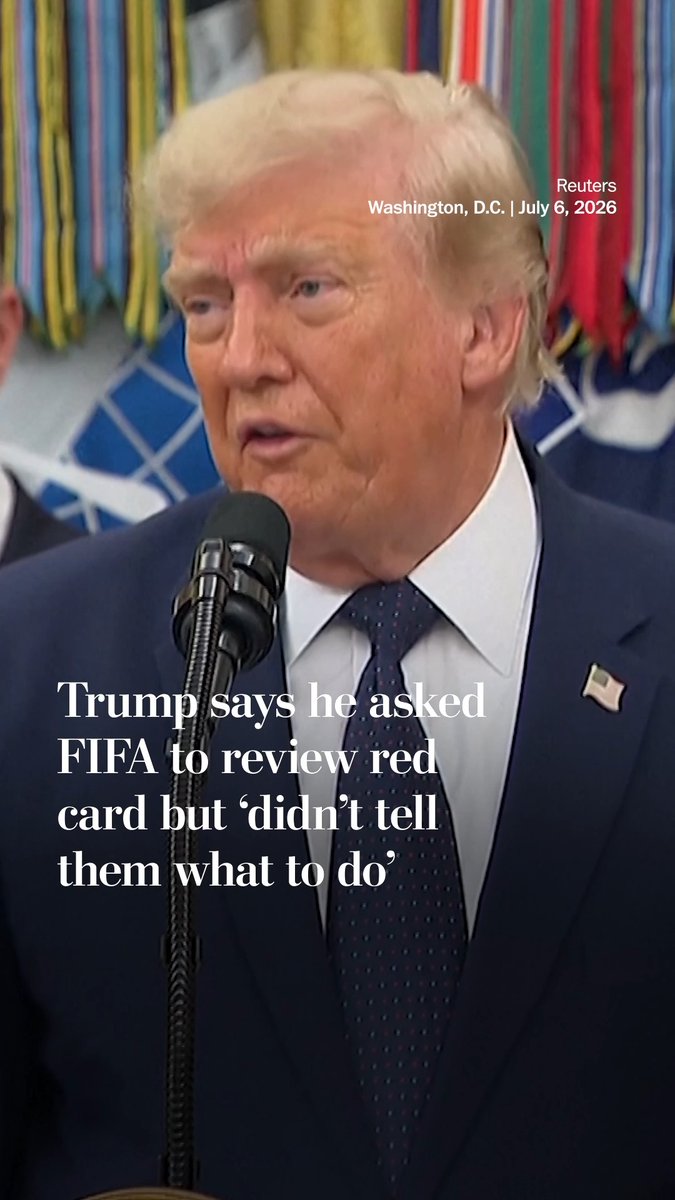 President Trump confirmed he asked FIFA President Gianni Infantino to review the red card given to U.S. striker Folarin Balogun in the U.S's victory over Bosnia. FIFA’s leader said the conversation played no role in the decision to reinstate Balogun.