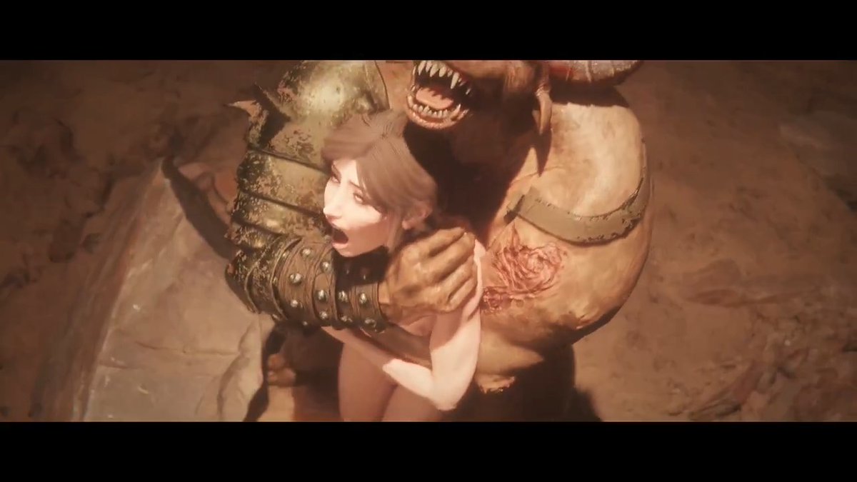 Lara Croft railed by a minotaur Animation by ZMSFM