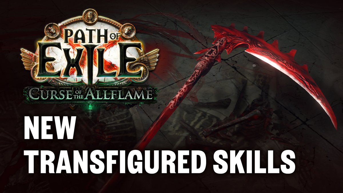 Get a first look at Holy Hammers of Spirals and Reap of Butchery, new Transfigured Gems coming in Path of Exile: Curse of the Allflame! Tune in to the GGG Live livestream on July 16 PDT to see these and many more in action. 👇