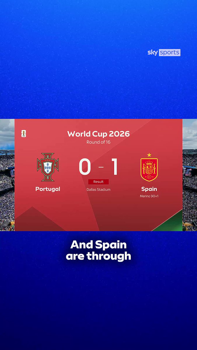 BREAKING: Spain beat Portugal to reach the World Cup Quarter-Finals 🚨