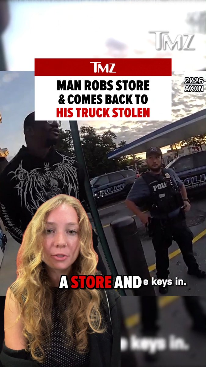 A man got instant karma after his car got stolen while he was attempting to rob a store 😭