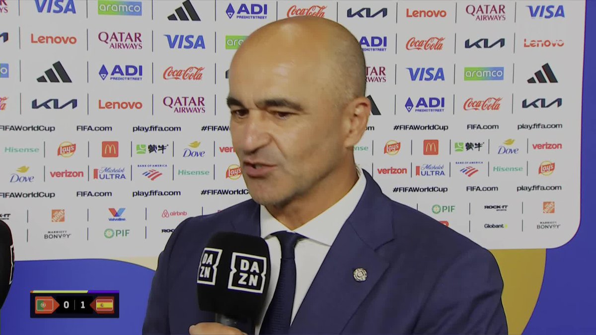 🗣️ Roberto Martínez: "Fue un partido de alto nivel técnica y tácticamente. Felicito a España, que vaya todo muy bien" #DAZNMundial