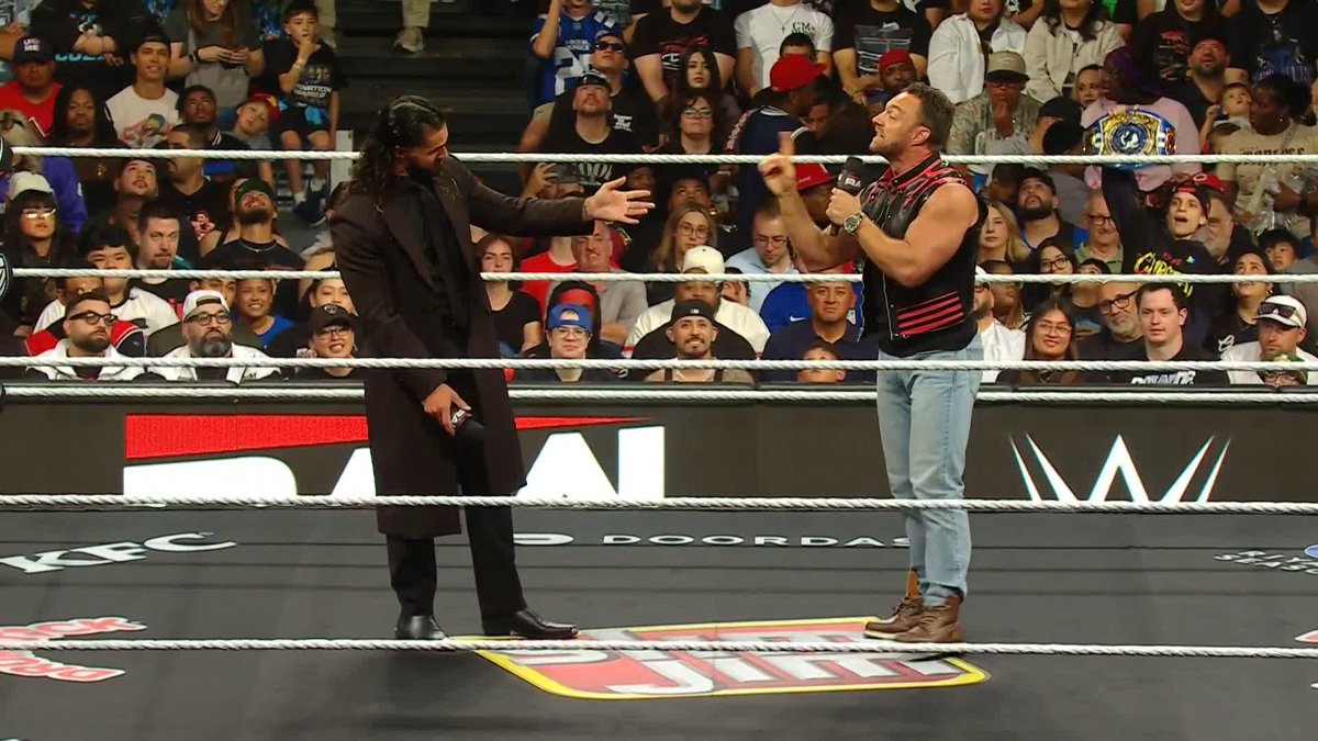 "I MUST RISE" 👏 LA Knight has heard enough from Seth Rollins YEAH!