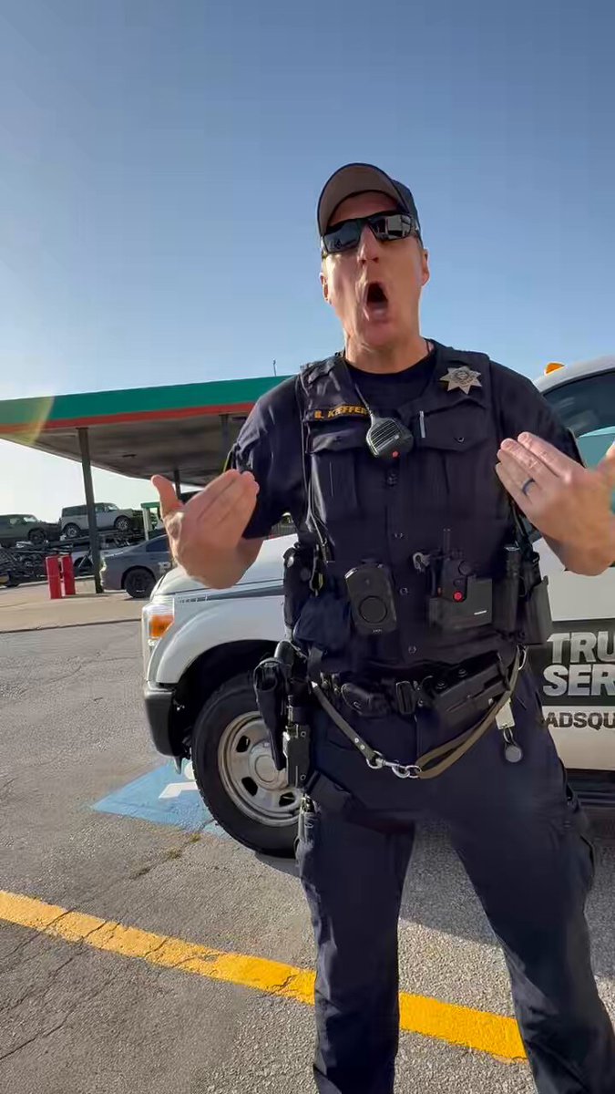 This is the last cop I’d want pulling me over 😭