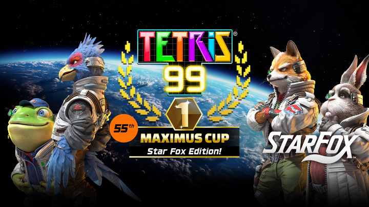 The #Tetris99 55th MAXIMUS CUP event will run from July 10 at 12am PT to July 13 at 11:59pm PT! Once you’ve accumulated a total of 100 event points, a new theme will unlock, featuring art, music, and Tetrimino designs inspired by #StarFox! Tetris
