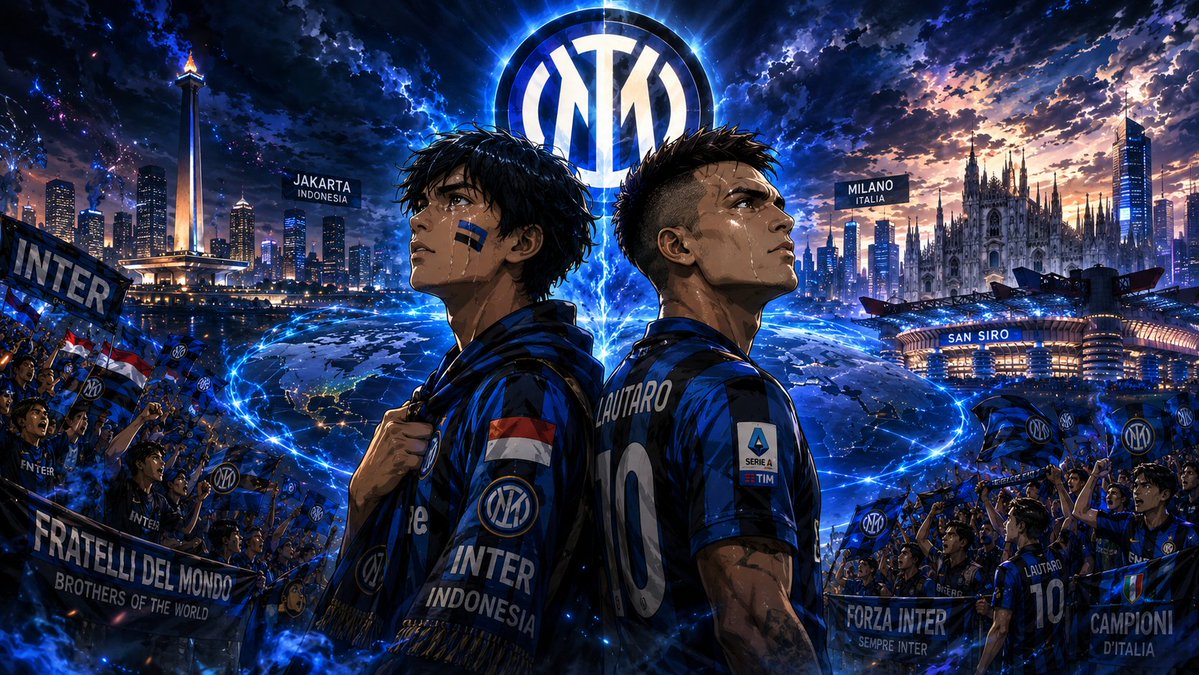 A Tribute to Inter Scudetto 2025-2026 Inter Anime Version 🖤💙 Brothers of The World. Forza Inter. Sempre Inter. 🇮🇩🇮🇹 #ForzaInter #Interisti #FratelliDelMondo