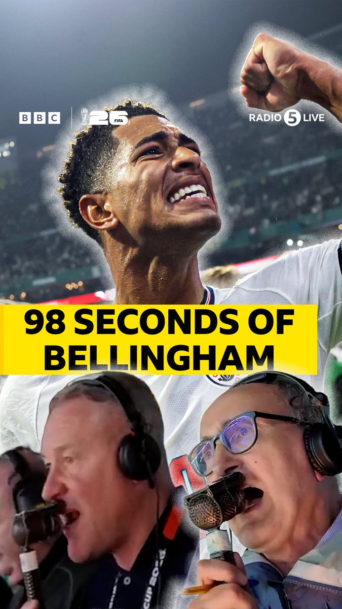 🙌 "JUDE BRILLIANT BELLINGHAM!" ⏱️ 98 seconds England fans will remember for the rest of their lives 🏴🔥 🎙️ John Murray & Paul Robinson #BBCFootball #FIFAWorldCup