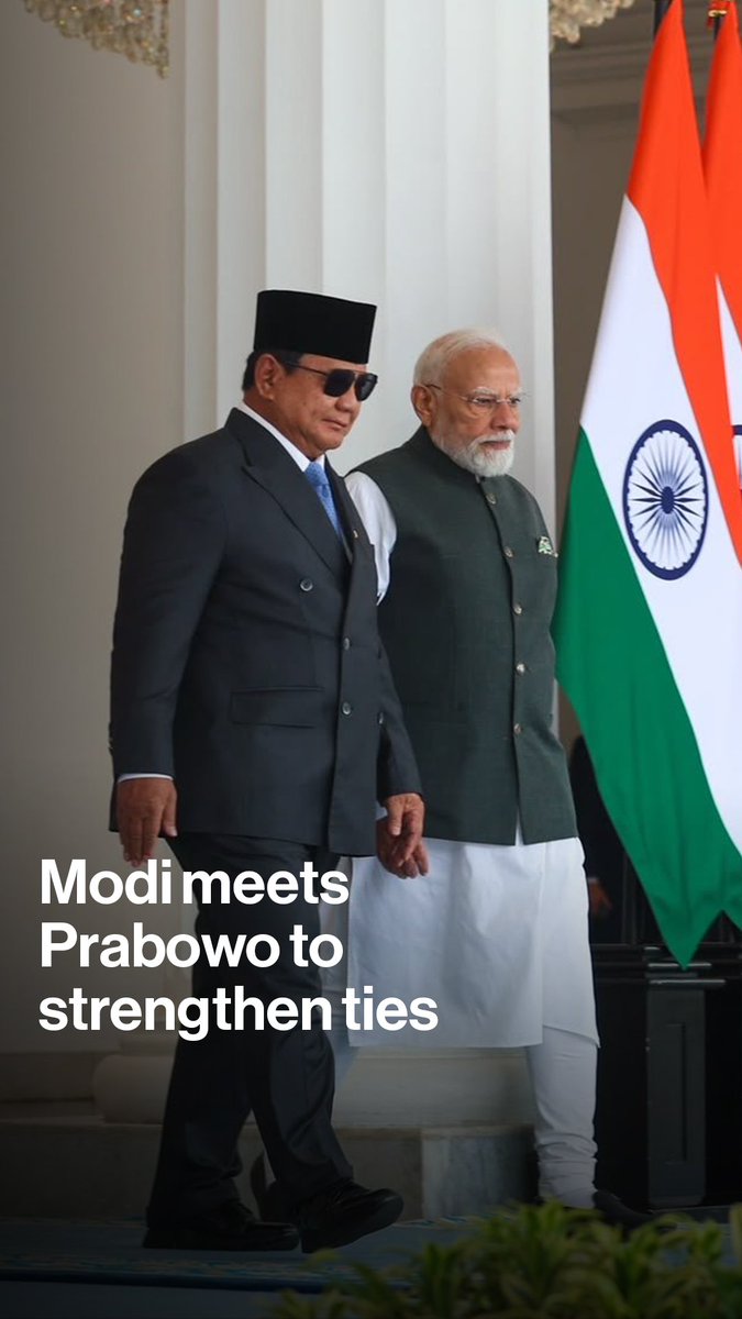 Indian Prime Minister Narendra Modi is in Jakarta, where he and Indonesian President Prabowo Subianto are set to sign up to eight agreements spanning defense, health, education and technology: