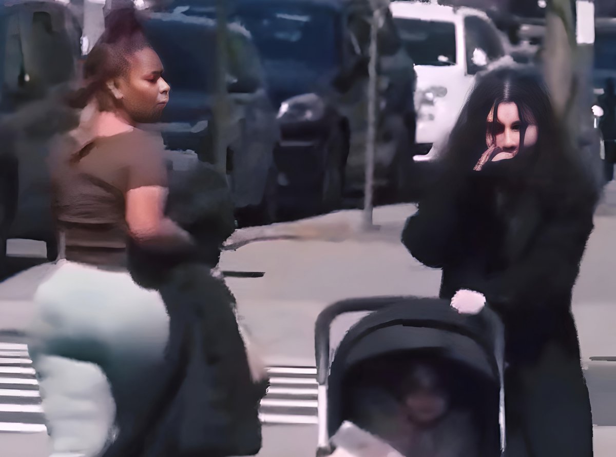 This black woman in 🇺🇸NYC spits on a white mom for pure racial hate. What’s the right punishment for this savage shit?