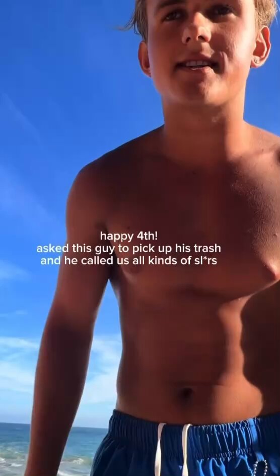 A family was at the beach for the 4th of July when this MAGA guy threw his trash on the sand so they asked nicely if he could pick it up &amp; he started calling them slurs like the N &amp; R words.He told them to go back to their Country even though they’re born here &amp; assaulted them.