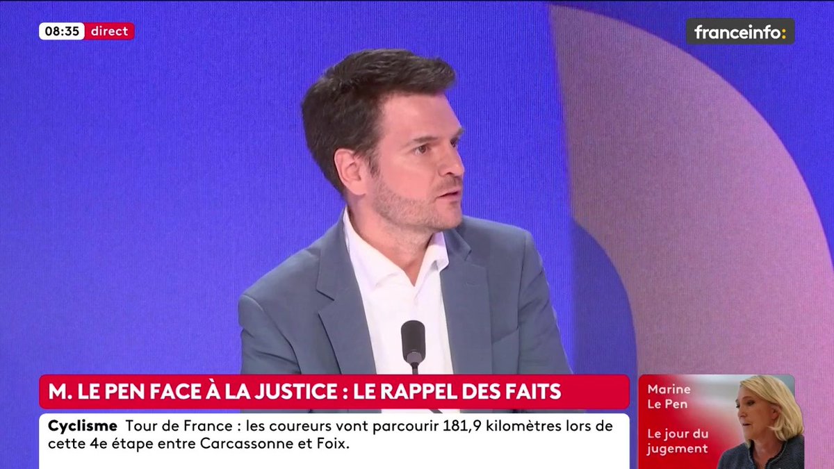 🔴 M. Le Pen face à la justice ➡️ "Marine Le Pen a un peu changé sa défense depuis la première instance : elle reconnaît aujourd’hui qu’en effet, tout n’était pas totalement clair dans l’affectation des moyens et des assistants parlementaires", dit Benjamin Morel, politologue