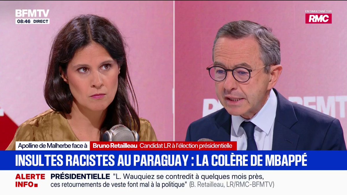 💬 "Kylian Mbappé a rendu fiers beaucoup de Français" Bruno Retailleau réagit aux propos racistes d’une sénatrice paraguayenne contre le capitaine de l'Équipe de France