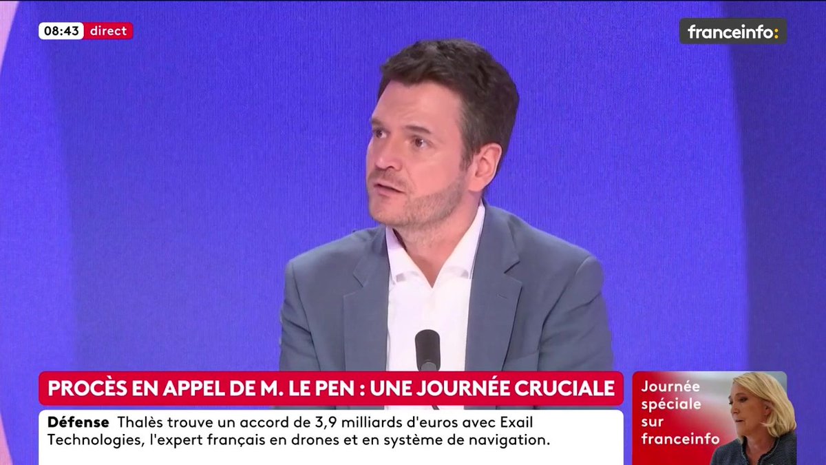 🔴 Procès M. Le Pen : la présidentielle doit-elle être prise en compte ? ➡️ "Il faut comprendre que l’inéligibilité n’est pas une punition. C’est une façon de protéger la société contre un comportement délictuel [...] qui pourrait être recommis", dit Benjamin Morel, politologue