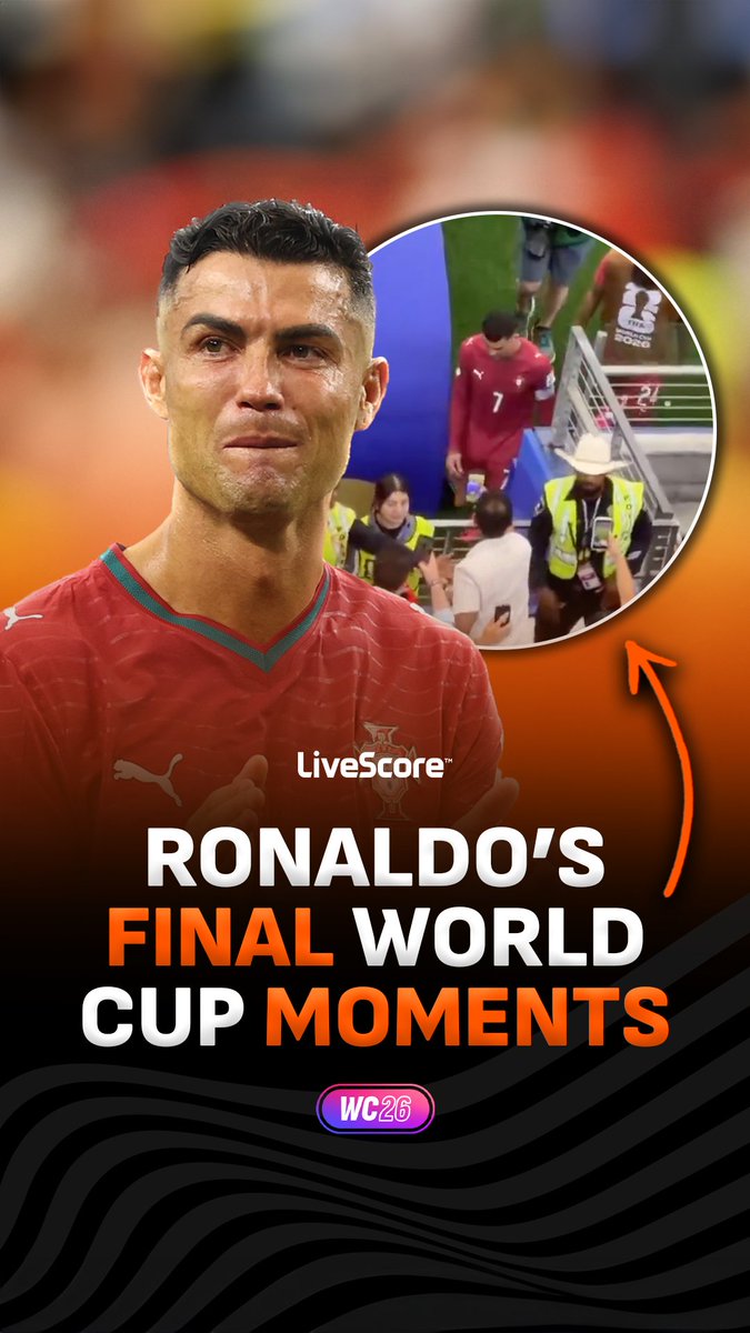 Ronaldo’s final moments at a World Cup hit harder than we expected 😭 An end of an era 💔