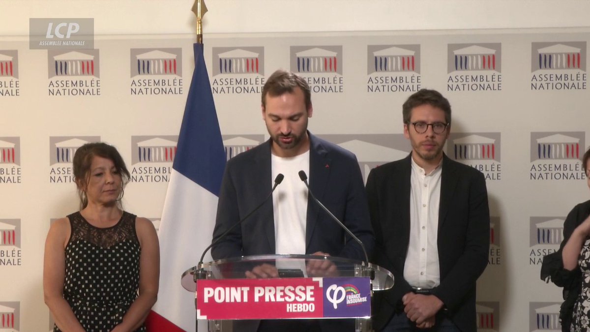 "Tout à l'heure, il y a aura le procès pour apologie du terrorisme de Rima Hassan, le groupe parlementaire de La France insoumise à l'Assemblée nationale lui apporte son soutien total et entier", affirme Ugo Bernalicis φ