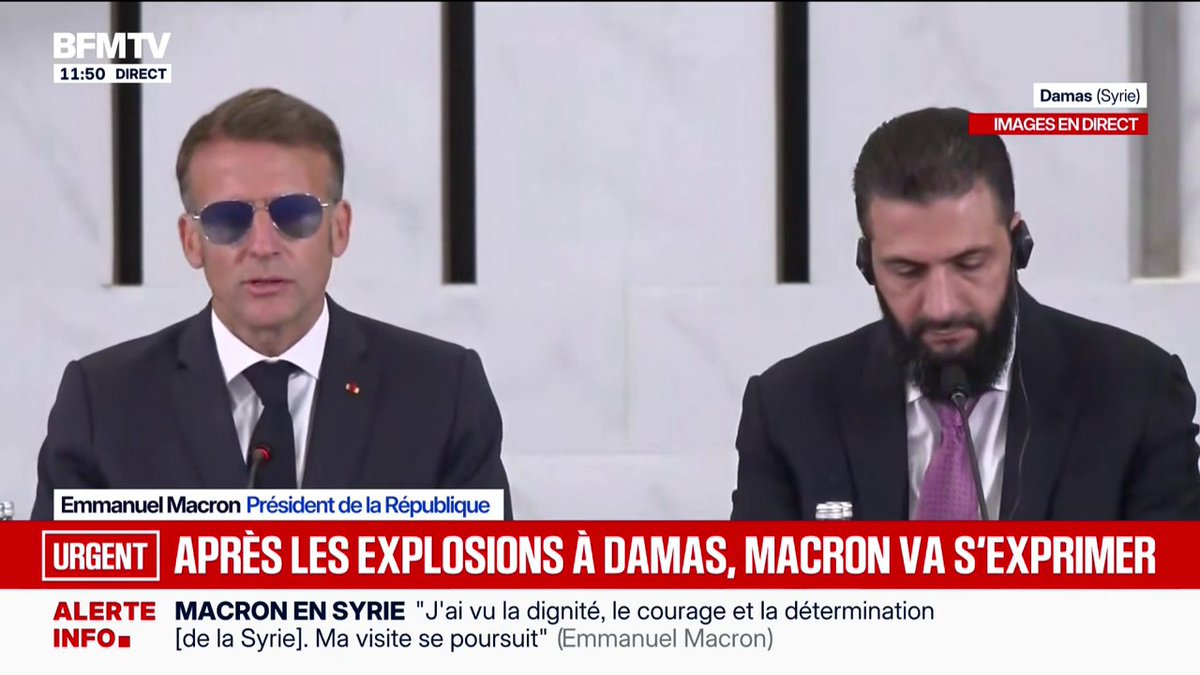 Emmanuel Macron appelle à "multiplier les échanges" entre la Syrie, l'Union européenne et la France
