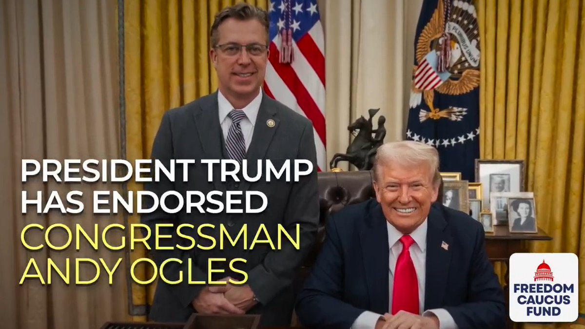 President Trump has endorsed Congressman Andy Ogles for reelection in Tennessee's 5th CD, calling Andy Ogles a conservative warrior fighting tirelessly to defeat the radical left. Early voting starts July 17. Election day is August 6. Vote to reelect Republican Andy Ogles!