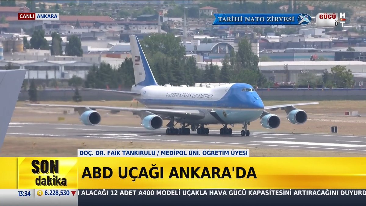 #SONDAKİKA - ABD uçağı Ankara'da