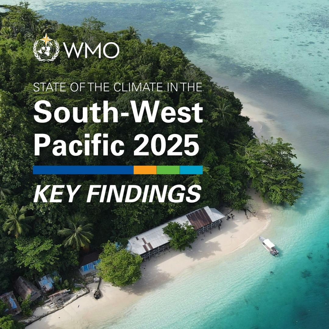 Ocean waters in the South-West Pacific are becoming hotter and more acidic, harming economies & marine ecosystems. Sea level rise is threatening coastal communities & low-lying island nations. Read the WMO #StateOfClimate in the South-West Pacific 2025. 🆕
