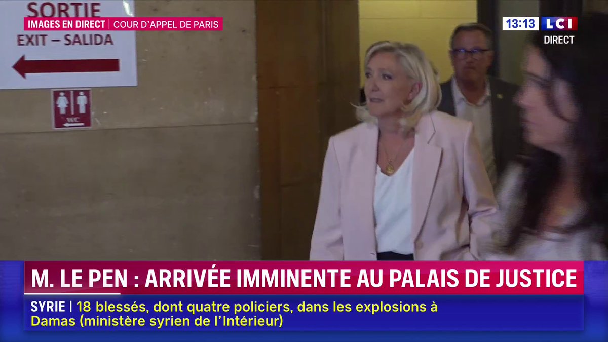 🔴 Affaire des assistants parlementaires européens du FN : Marine Le Pen est arrivée au palais de justice