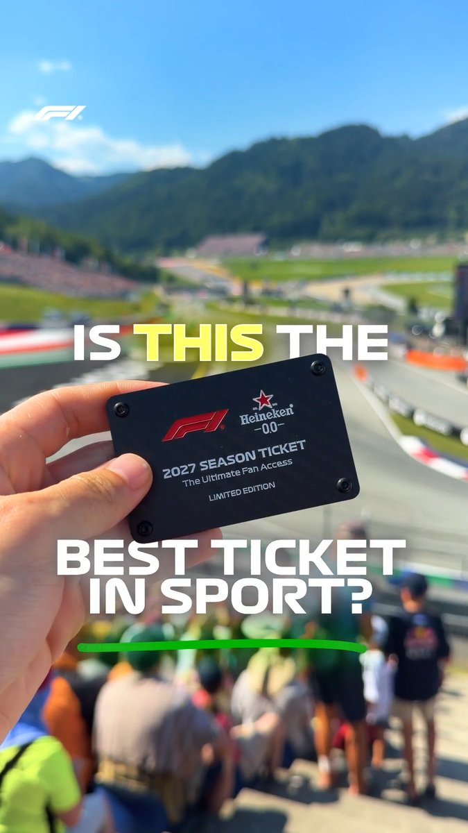 The best ticket in sport? 👀 F1 and Heineken have launched a global competition to find a worthy winner of the 2027 Season Ticket, including a ticket to every race next season! Enter via F1 Unlocked now 👉 #F1