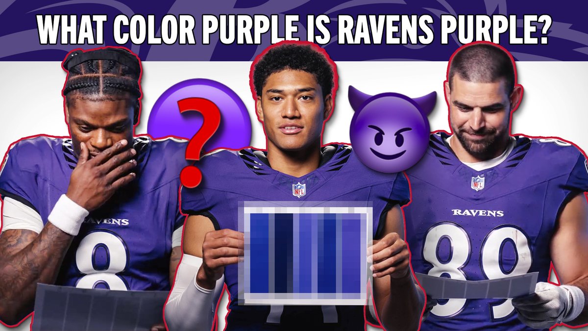 Guess the right shade of Ravens purple... level: difficult 😂😂