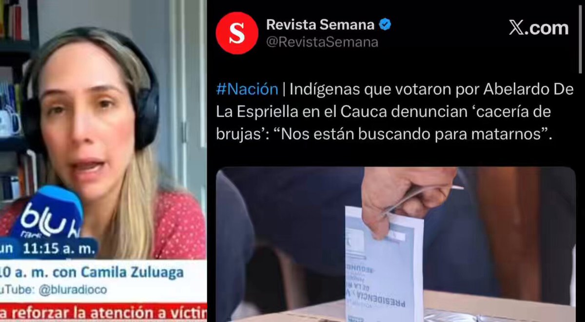 "Nos están buscando para matarnos". Dicen algunos indígenas en el Cauca mientras Camila Zuluaga y Ana Cristina Restrepo Jiménez se esfuerzan por ocultar el delito electoral. CNE Colombia