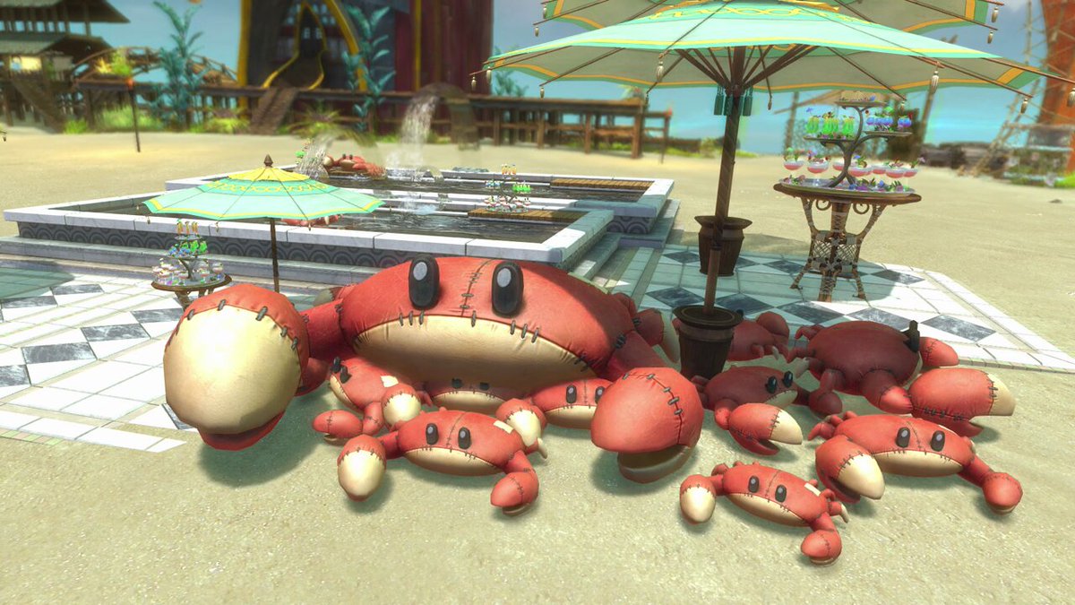 Make a splash this summer. Big pool, cool drinks, shade for days - the Poolside Party Homestead Package has everything for the ultimate hangout - even an adorable crab floaty. Now in the #GuildWars2 Gem Store!