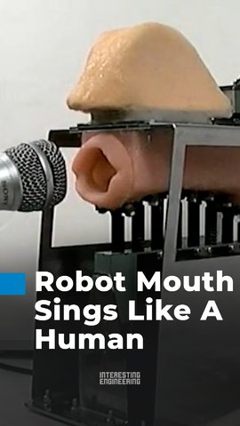 Developed by Professor Hideyuki Sawada at Kagawa University, the robot uses an air pump to simulate lungs, a silicone tongue to shape sounds, and eight artificial vocal cords to control pitch — physically reproducing speech rather than generating it digitally. 🎥 : Kagawa University