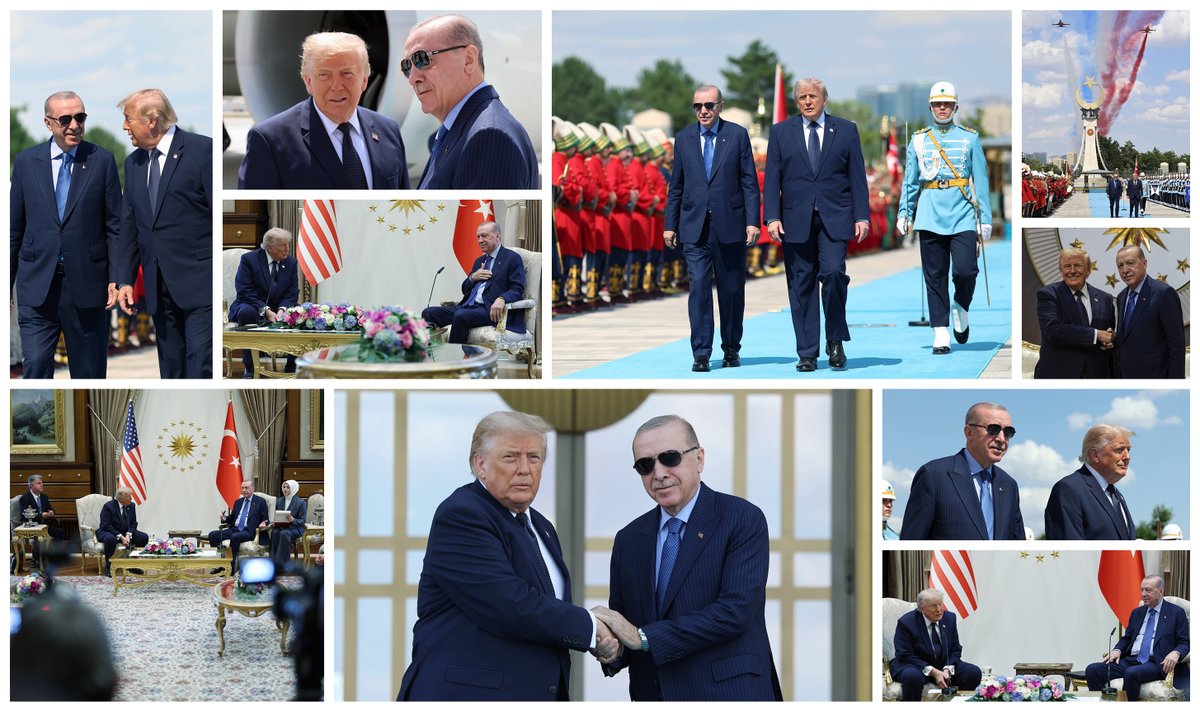 NATO Ankara Zirvesi vesilesiyle ülkemize resmî bir ziyaret gerçekleştiren ABD Başkanı, değerli dostum Sayın Donald Trump’ı ağırlamaktan memnuniyet duydum. Gündemimizdeki pek çok meseleyi, inanıyorum ki Sayın Başkan’la dayanışmamız ve güçlü ilişkilerimiz sayesinde hayırlı bir neticeye ulaştıracağız. 🇹🇷🇺🇸
