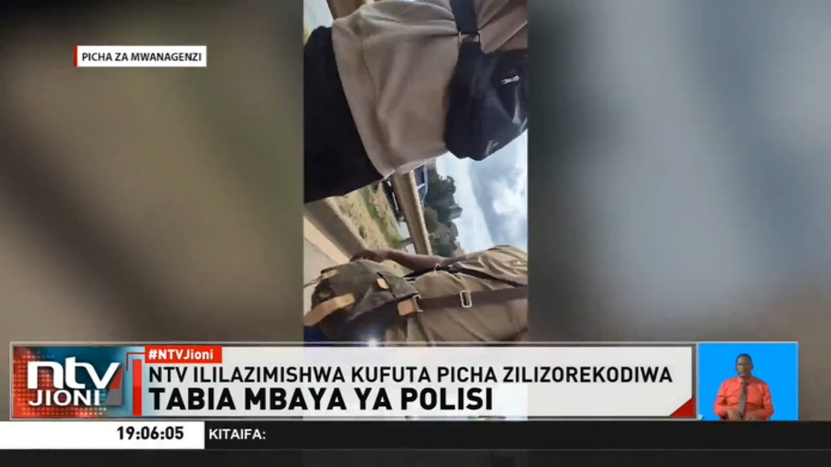 Tabia Mbaya Ya Polisi: Polisi waliokuwa wamepangwa katika eneo la Allsops wakati wa maadhimisho ya Saba Saba walikabiliana na wanahabari wa Nation Media Group waliokuwa wakirekodi vizuizi vya polisi visivyo na hadhi ya polisi. #NTVJioni Nicholas Wambua Margaret_Kimathi