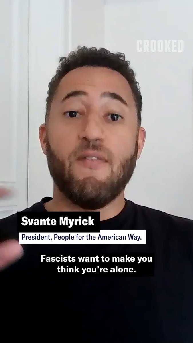 “Fascists want to make you think you’re alone.” - @svantemyrick