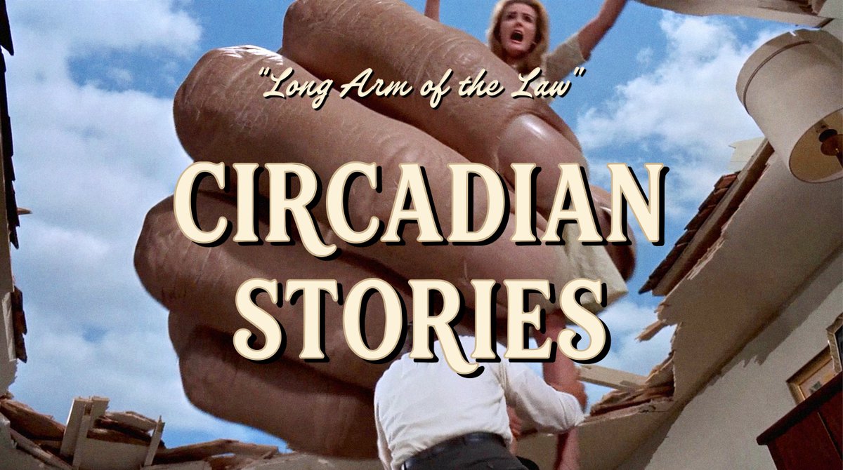 A particularly strange episode of Circadian Stories - "Long Arm of the Law". Producer Benjamin Stringer seemed particularly obsessed with the concept for this episode - he went through multiple writers before he found someone who would write it exactly as specified.