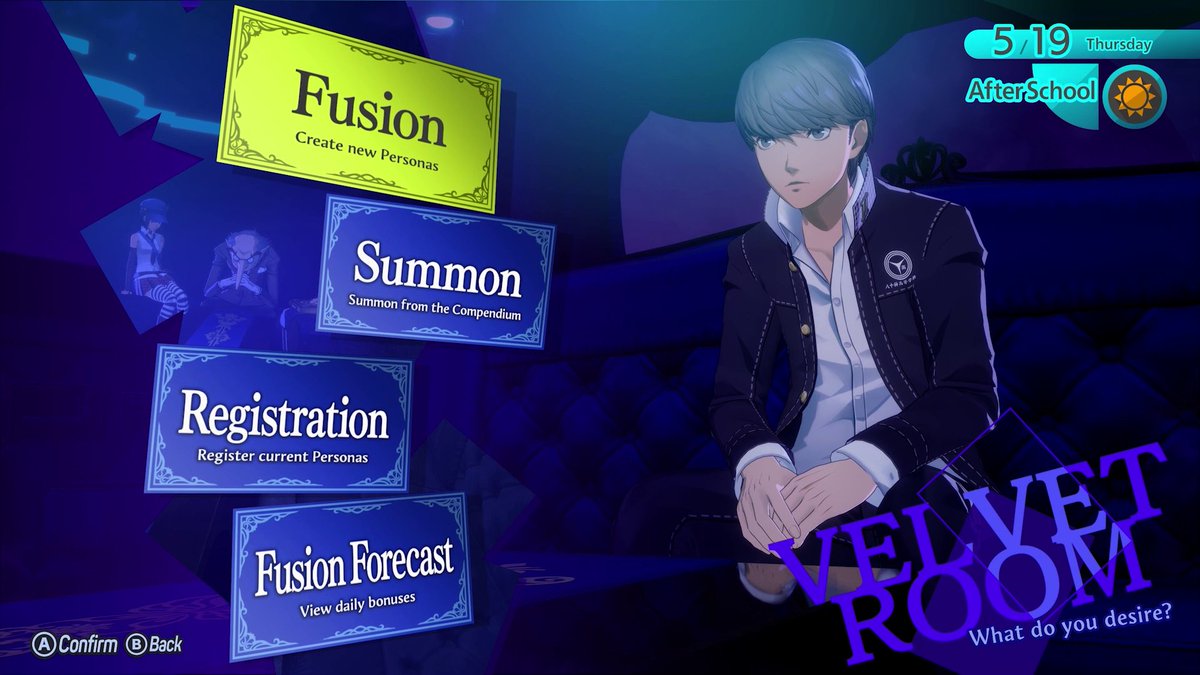New to the Persona series? 💭 Head over to the Velvet Room to fuse acquired Personas together and create the ultimate combination. Persona 4 Revival goes on air February 18th, 2027! Pre-order now: