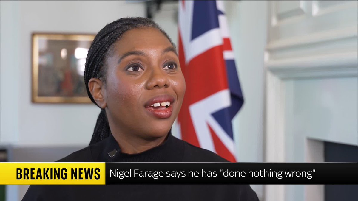 "We will be standing a candidate in the real by-election." Conservative leader Kemi Badenoch says the party won't stand a candidate in Clacton after Nigel Farage's resignation, after accusing him of 'having a hissy fit'. 📺 Sky 501, Virgin 602