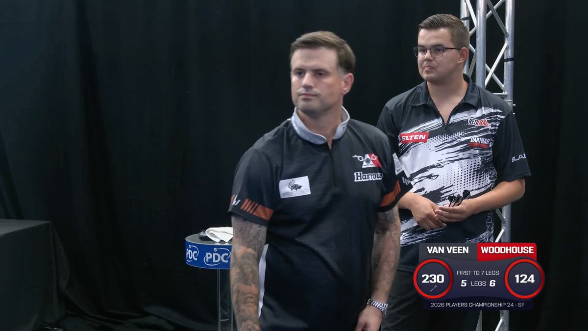 WOODY INTO THE FINAL! Luke Woodhouse eliminates world number three Gian van Veen with a 7-5 win to set up a final against Gabriel Clemens! Will Woody win his third ProTour title this year? 📺 #PC24