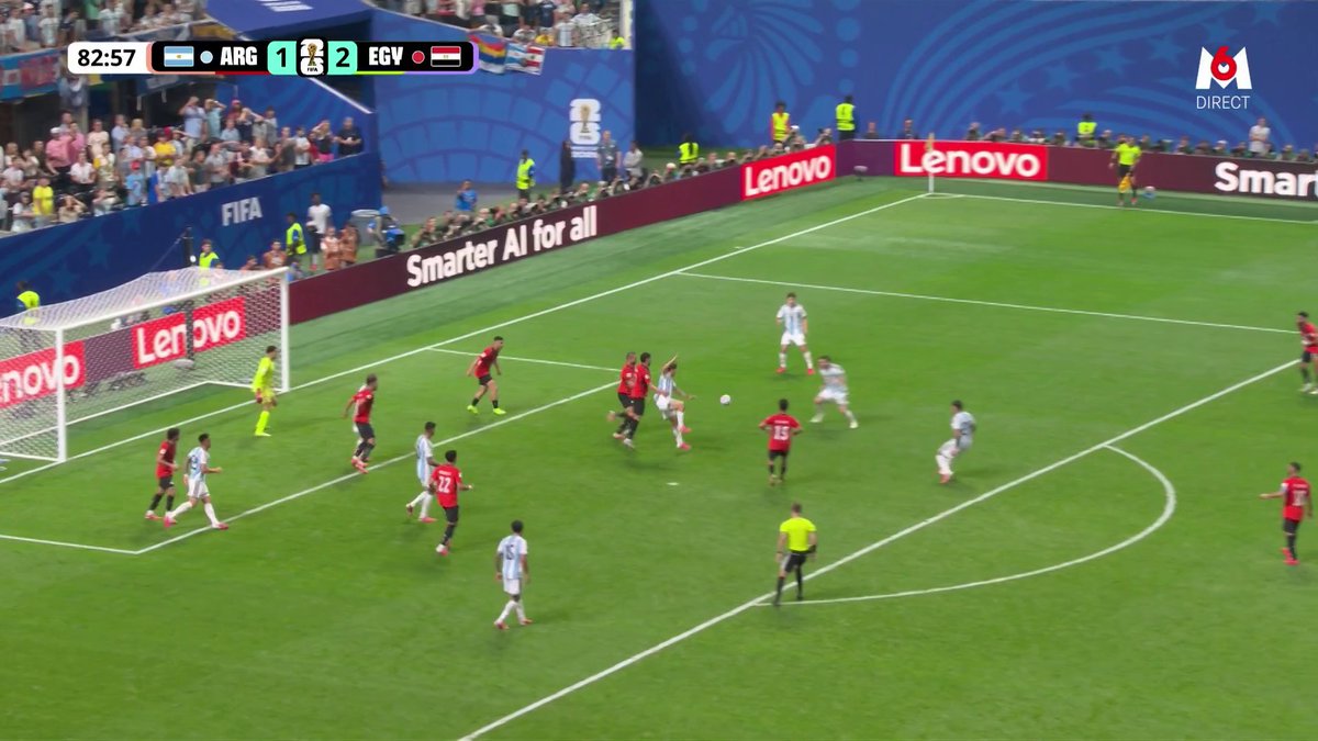 Lionel Messi fait exploser le Mercedes-Benz Stadium ! ⚽️ Menée 2-0 il y a quelques minutes, l'Argentine renverse totalement la dynamique et revient à hauteur de l'Égypte. Le score est de 2-2. Suivez le match sur M6 et M6+ : #CDM2026 #FIFAWorldCup #ARGEGY